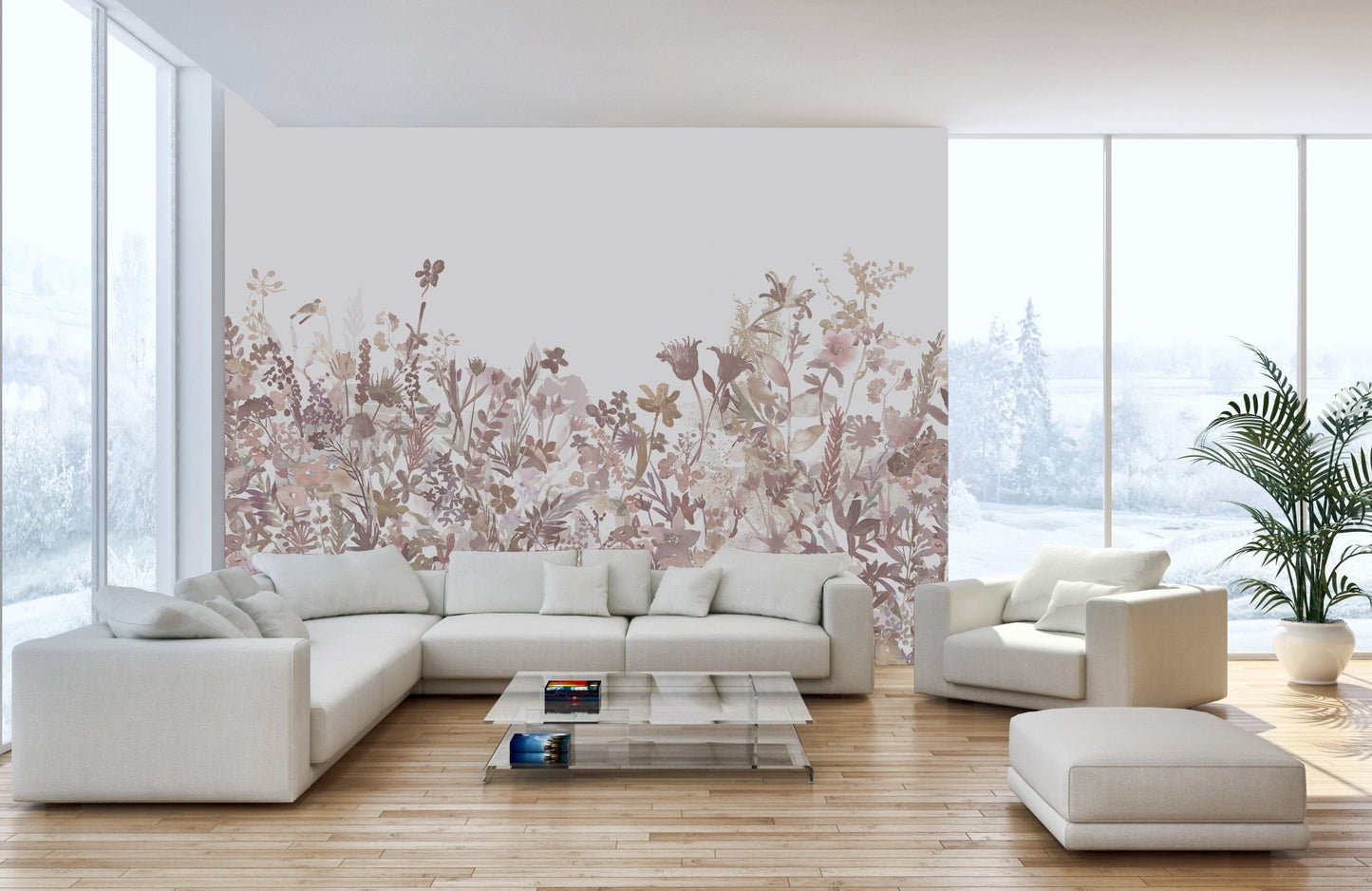 Misty Garden Wallpaper Mural - Wallanza