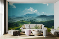 Misty Green Hills Landscape Wallpaper - Wallanza
