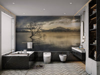 Misty Lake Tree Wallpaper - Wallanza