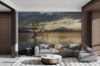 Misty Lake Tree Wallpaper - Wallanza