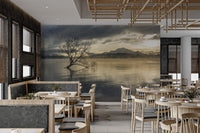 Misty Lake Tree Wallpaper - Wallanza