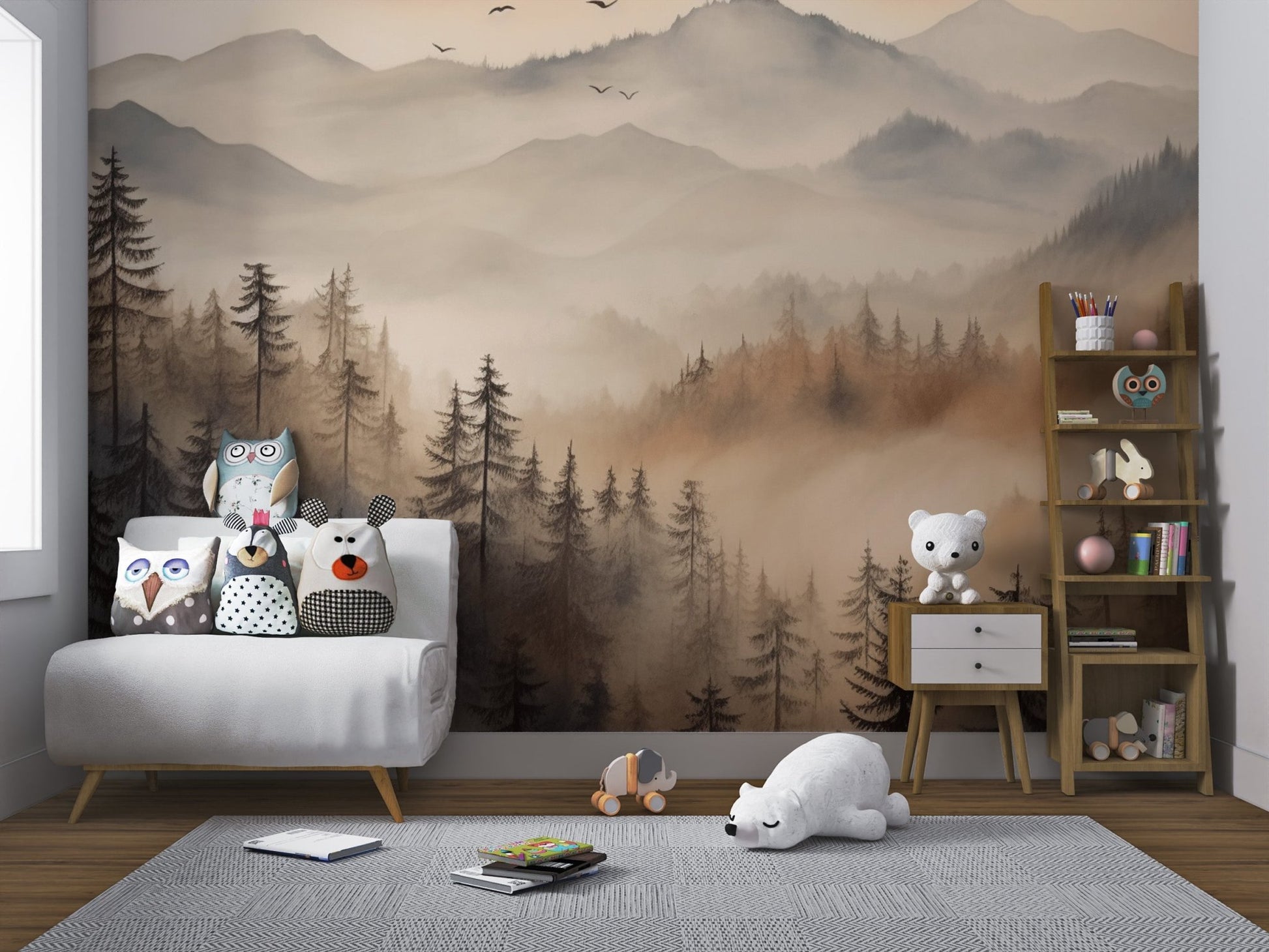 Misty Mountain Forest Wallpaper - Wallanza