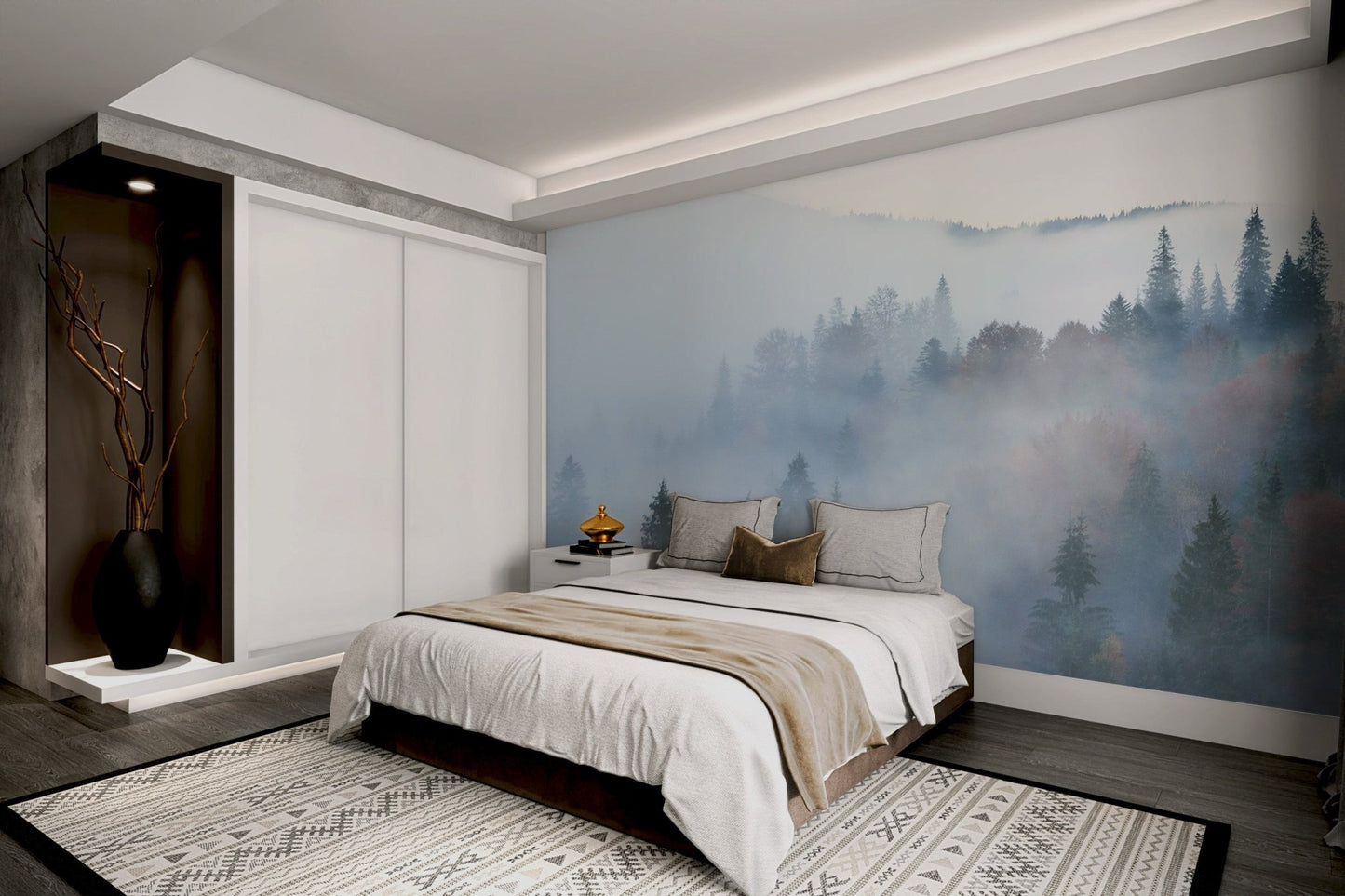 Misty Mountain Forest Wallpaper - Wallanza