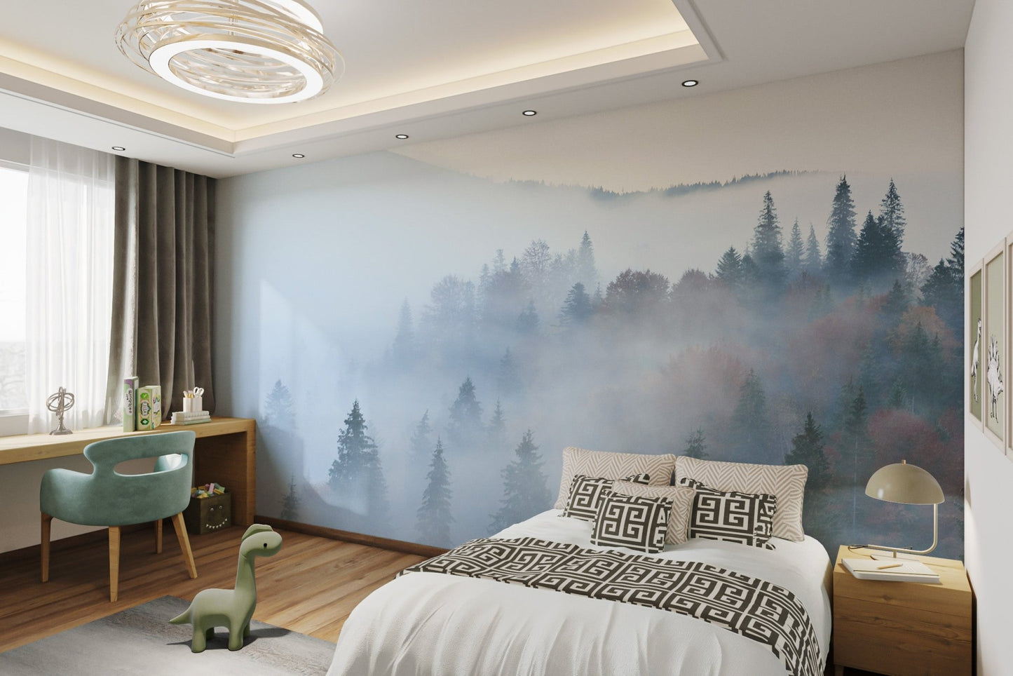 Misty Mountain Forest Wallpaper - Wallanza