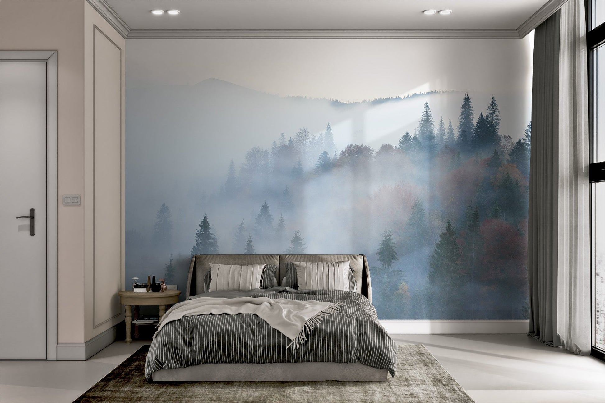 Misty Mountain Forest Wallpaper - Wallanza