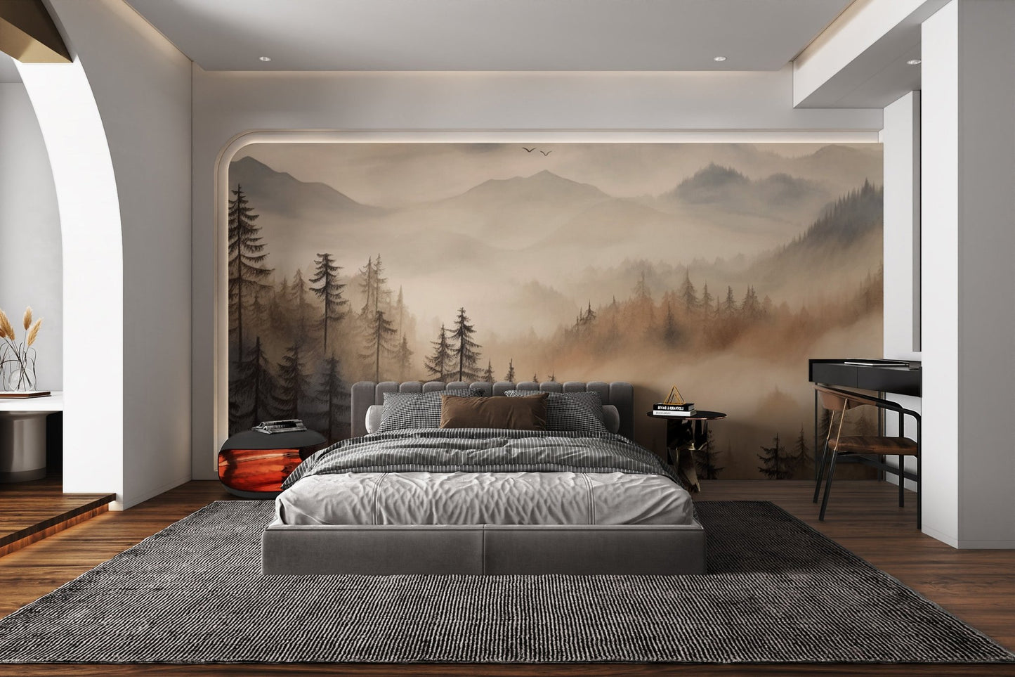 Misty Mountain Forest Wallpaper - Wallanza