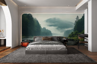 Misty Mountain River Wallpaper - Wallanza