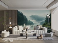 Misty Mountain River Wallpaper - Wallanza