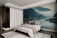 Misty Mountain River Wallpaper - Wallanza
