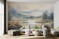 Misty Mountain River Wallpaper - Wallanza