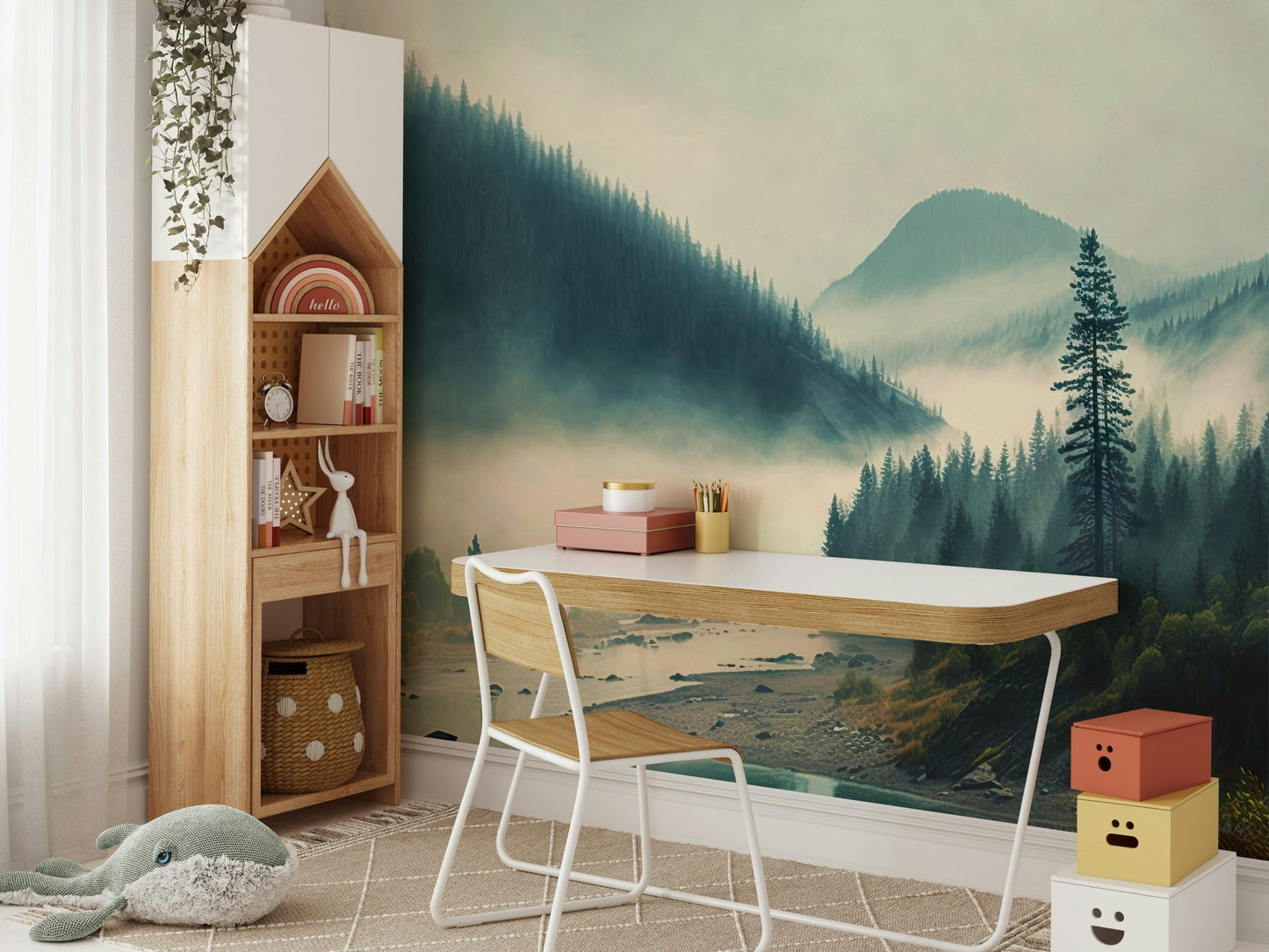 Misty Mountain Wall Mural - Wallanza