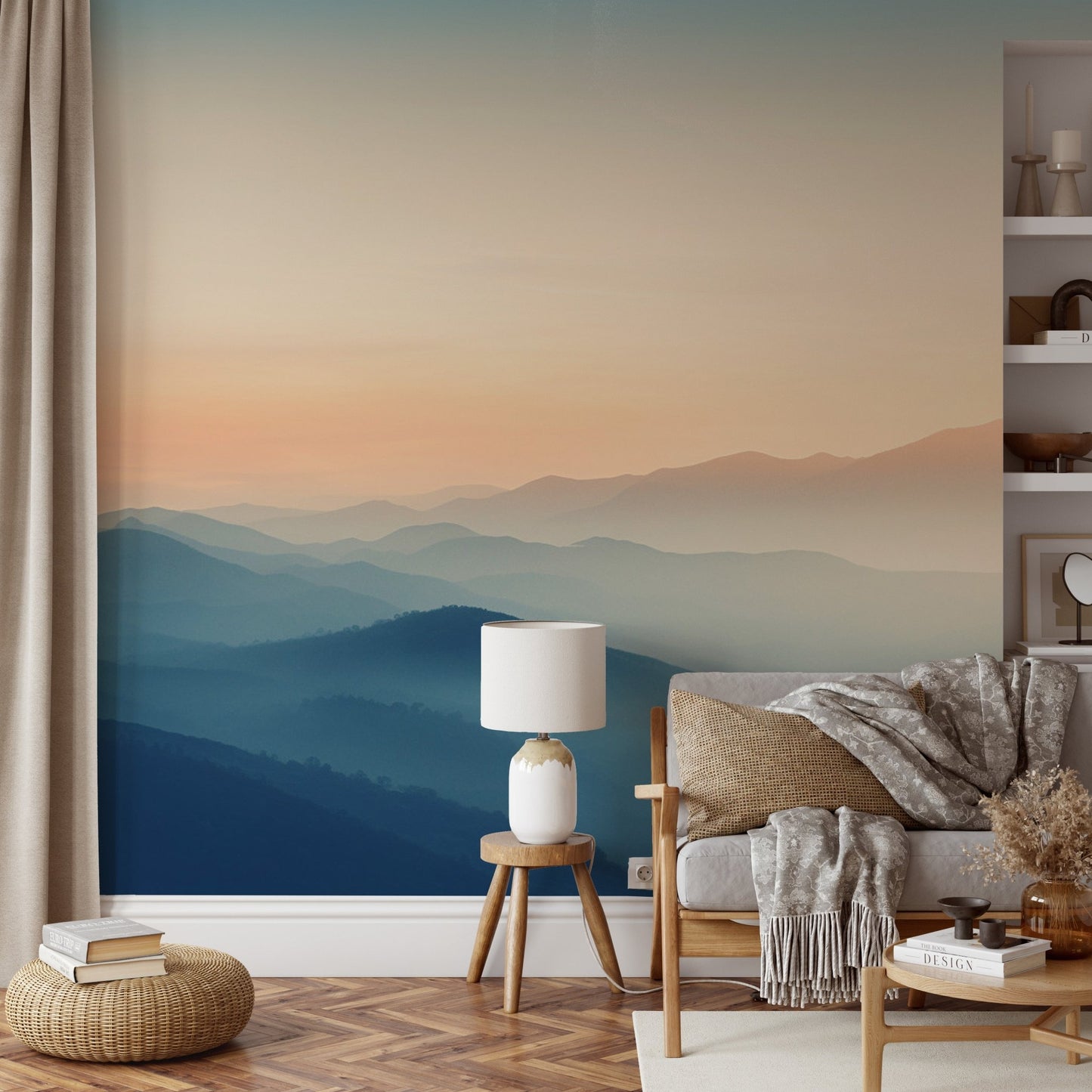 Misty Sunrise Mountain Landscape Wallpaper - Wallanza