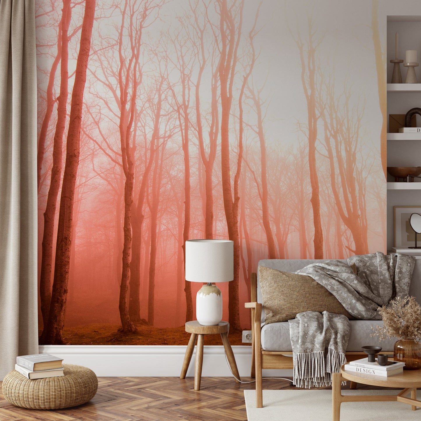 Misty Sunset Forest Wallpaper - Wallanza