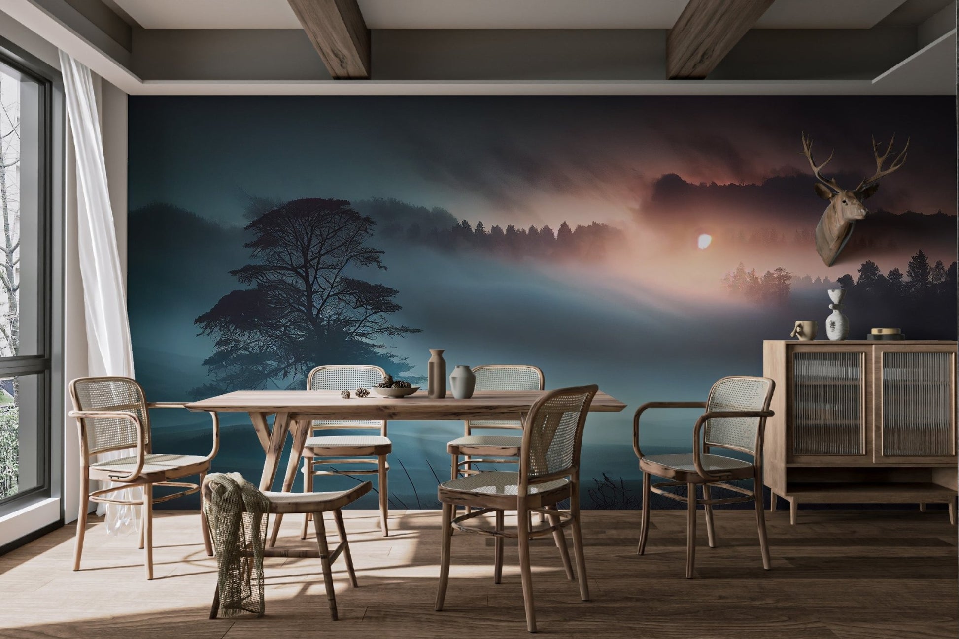 Misty Twilight Forest Wallpaper - Wallanza