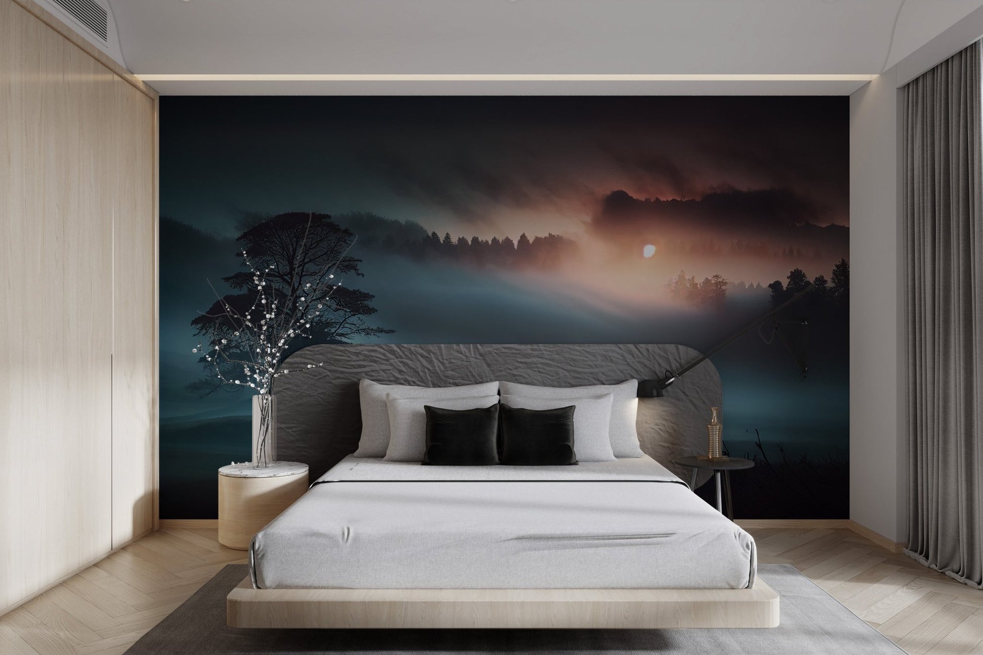 Misty Twilight Forest Wallpaper - Wallanza