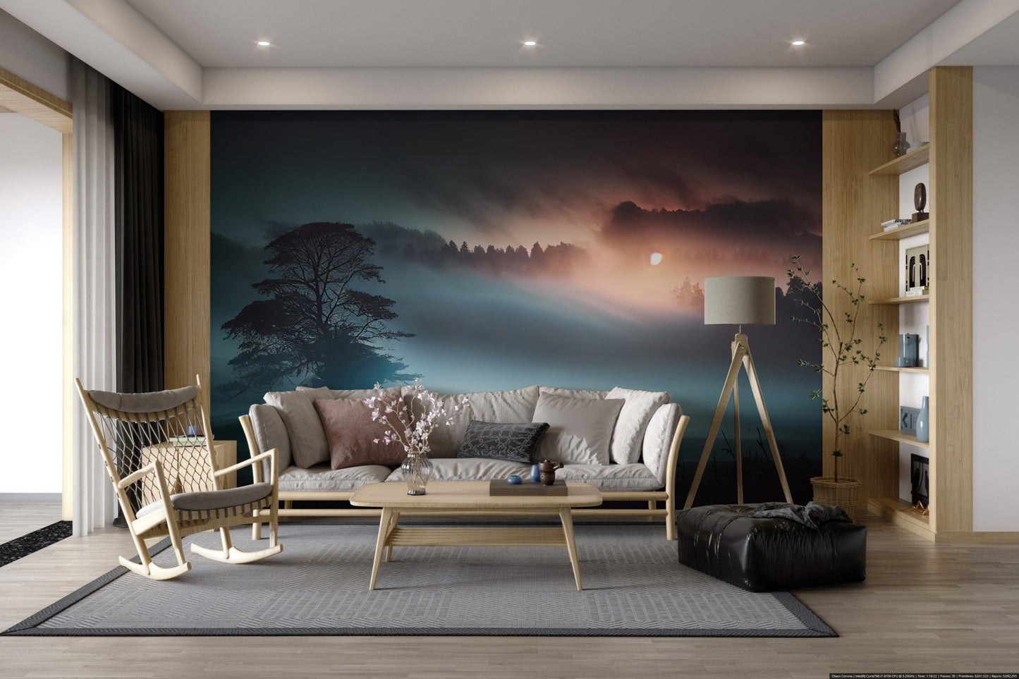 Misty Twilight Forest Wallpaper - Wallanza