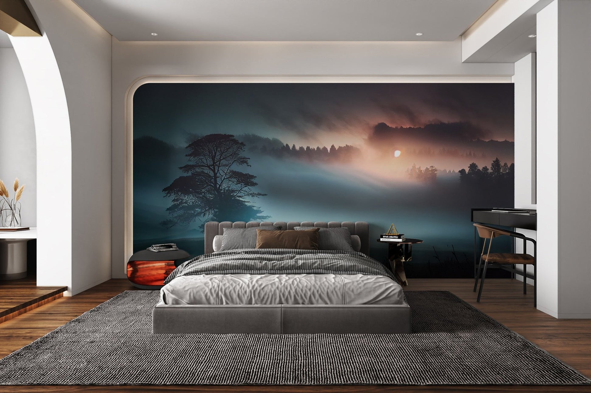 Misty Twilight Forest Wallpaper - Wallanza