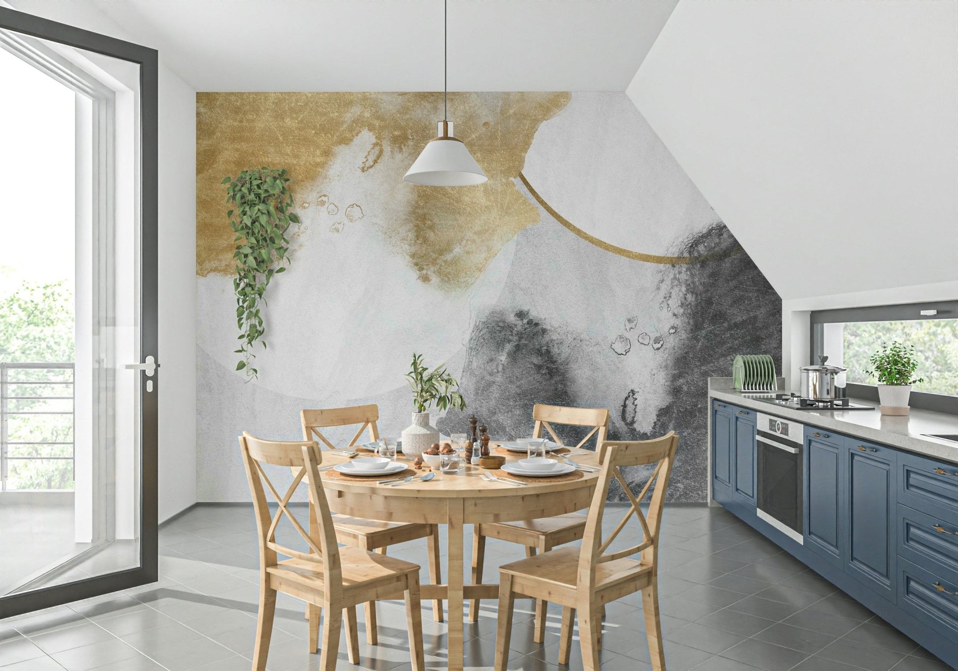 Modern Abstract Art Wall Mural - Wallanza