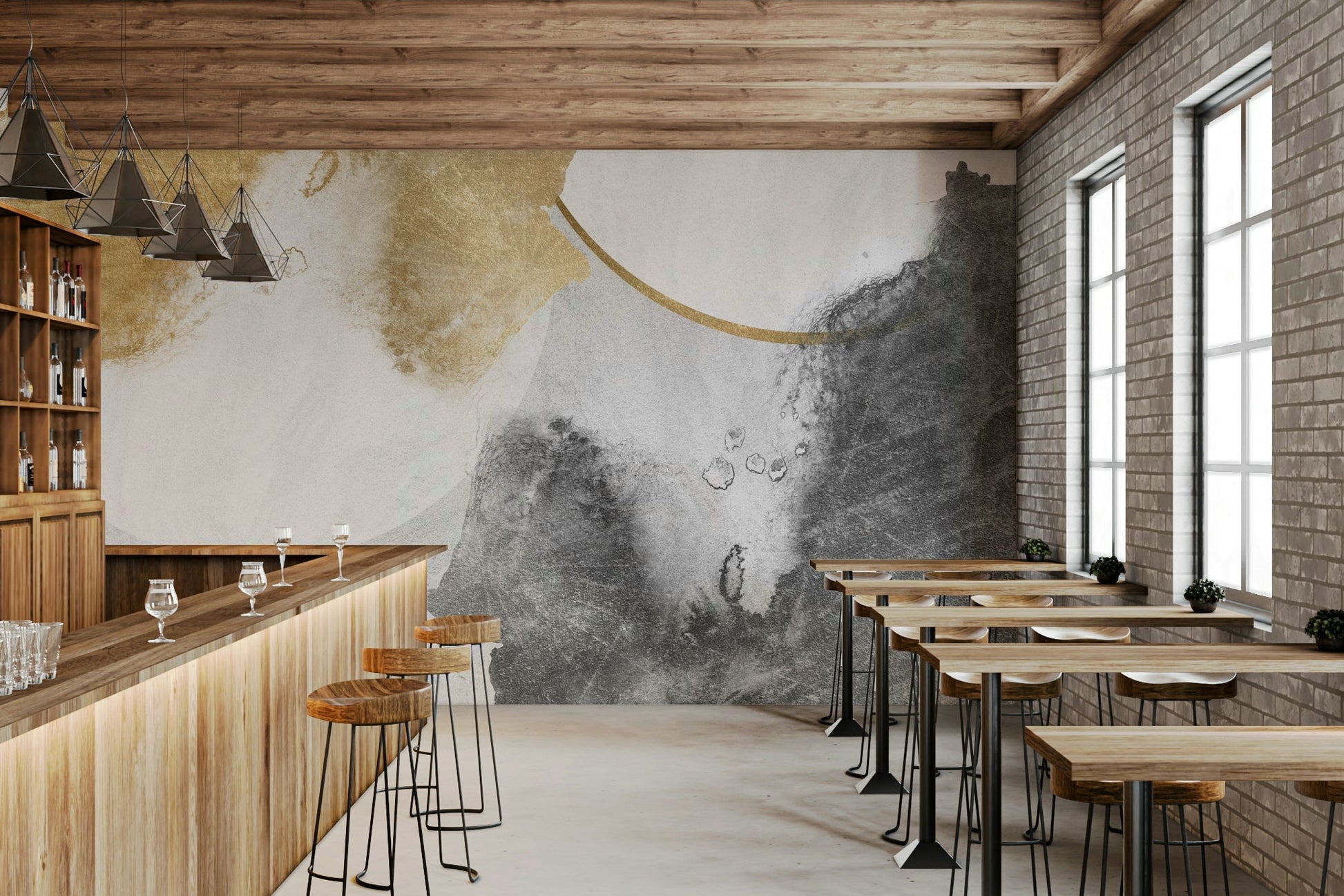 Modern Abstract Art Wall Mural - Wallanza