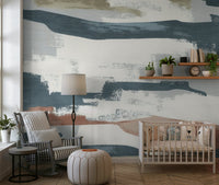Home abstract soft gray accent wall mural