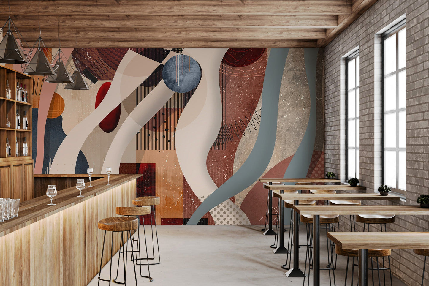 Modern Abstract Geometric Wallpaper