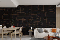 Modern Abstract Line Art Wallpaper - Wallanza