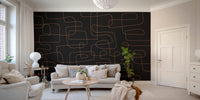 Modern Abstract Line Art Wallpaper - Wallanza