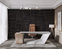 Modern Abstract Line Art Wallpaper - Wallanza