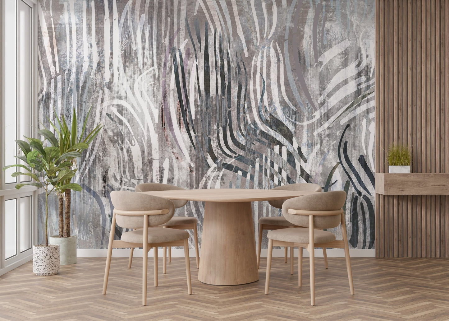 Modern Artistic Wave Wall Mural - Wallanza