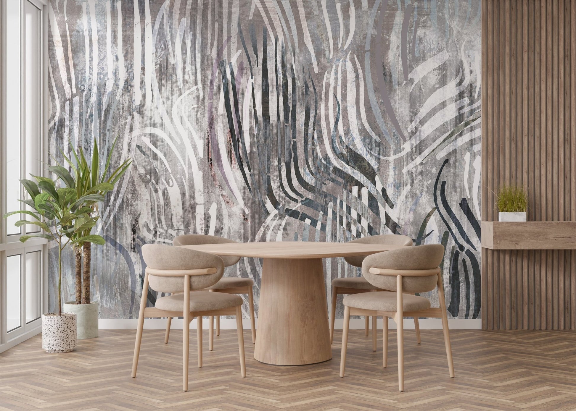 Modern Artistic Wave Wall Mural - Wallanza