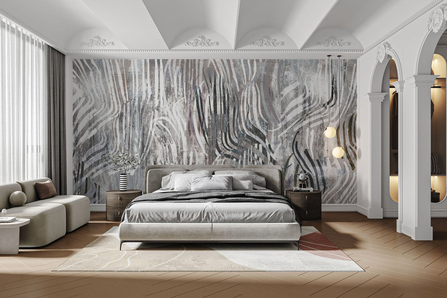 Modern Artistic Wave Wall Mural - Wallanza