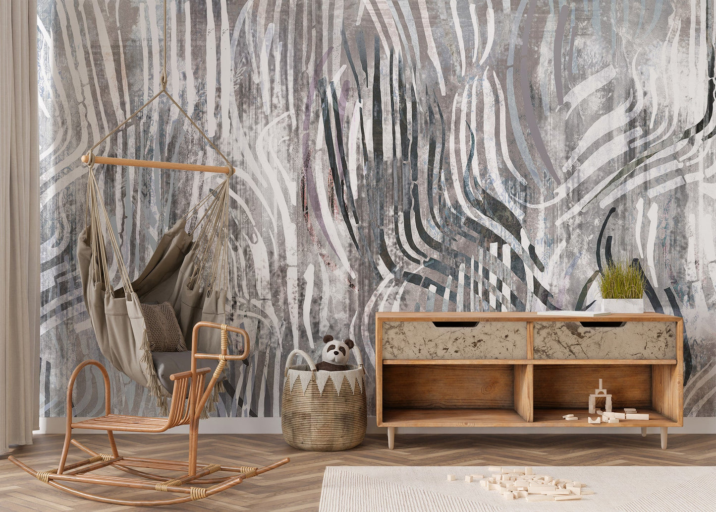 Modern Artistic Wave Wall Mural - Wallanza