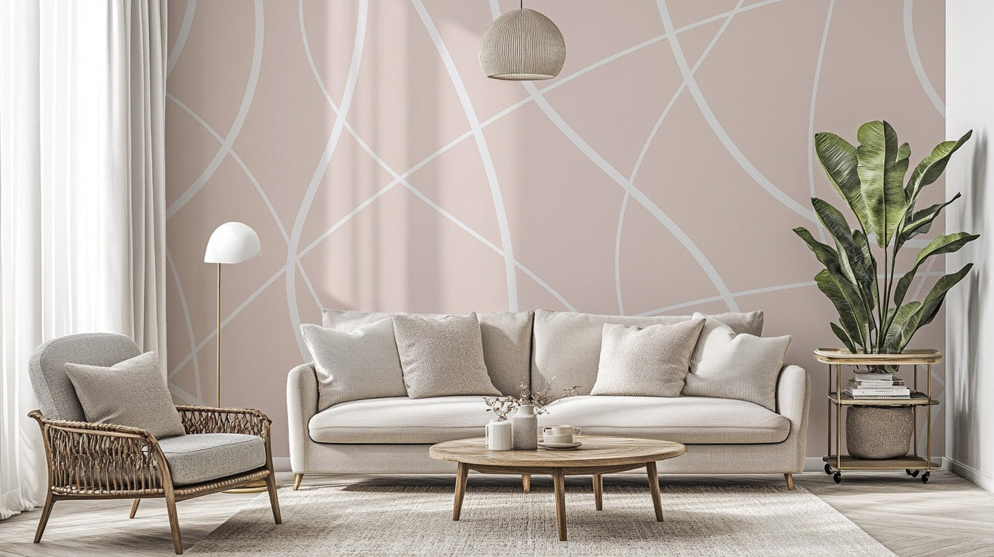 Modern Beige Abstract Wall Mural - Wallanza