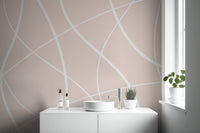 Modern Beige Abstract Wall Mural - Wallanza