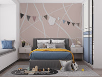 Modern Beige Abstract Wall Mural - Wallanza