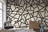 Modern Black Pattern Wallpaper Mural - Wallanza