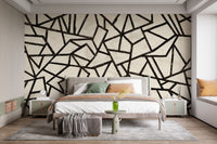 Modern Black Pattern Wallpaper Mural - Wallanza