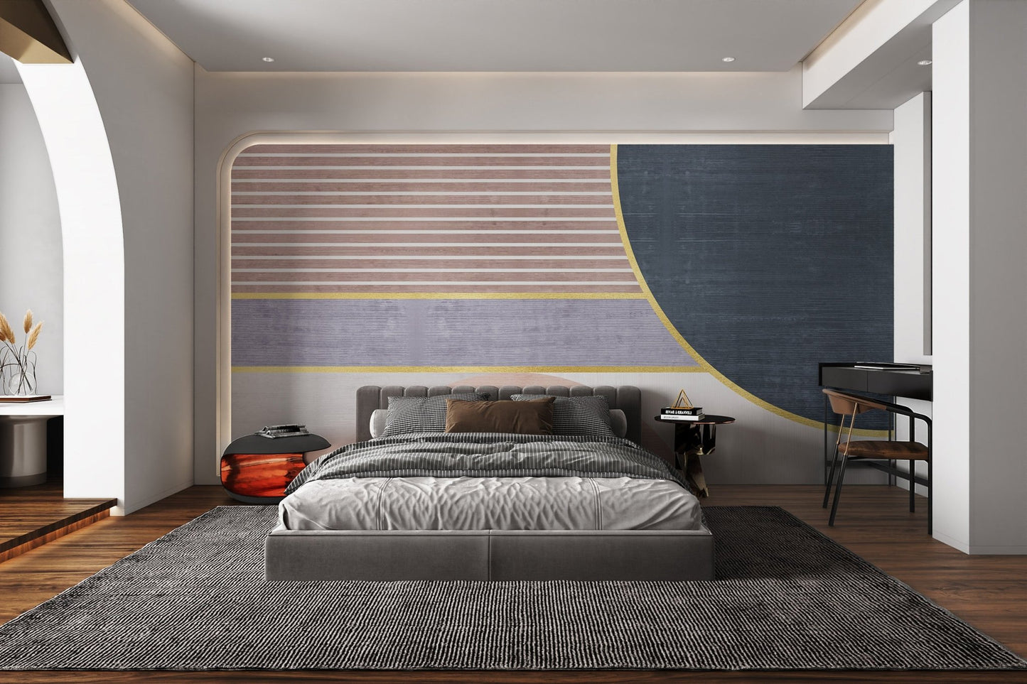 Modern Geometric Abstract Wallpaper - Wallanza