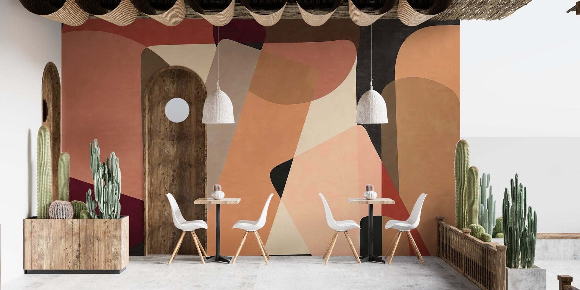 Modern Geometric Art Wallpaper - Wallanza