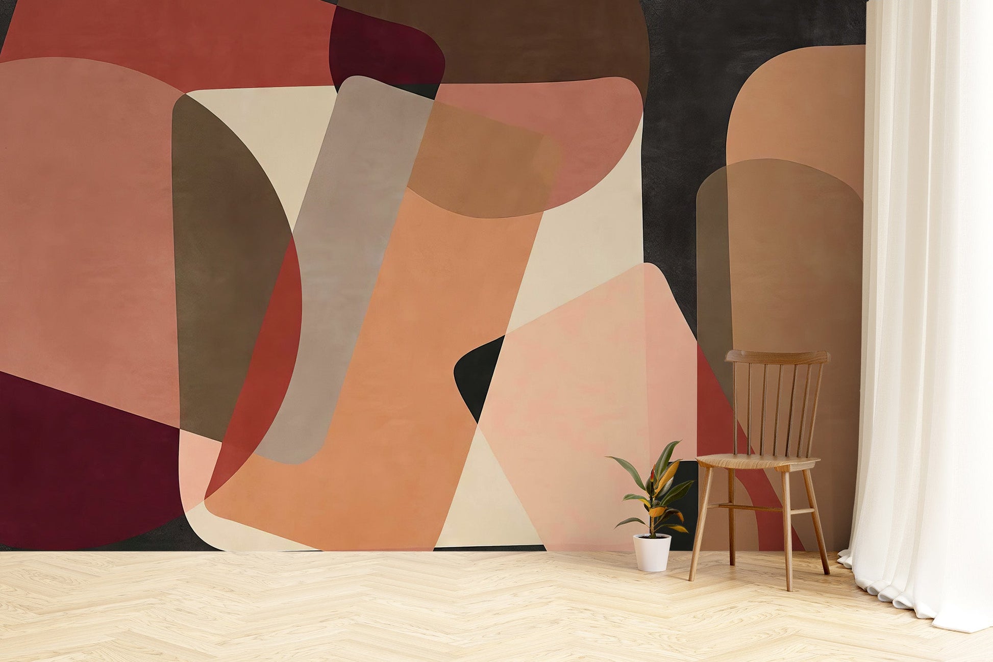 Modern Geometric Art Wallpaper - Wallanza