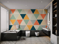Modern Geometric Triangle Pattern Wallpaper - Wallanza