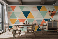 Modern Geometric Triangle Pattern Wallpaper - Wallanza