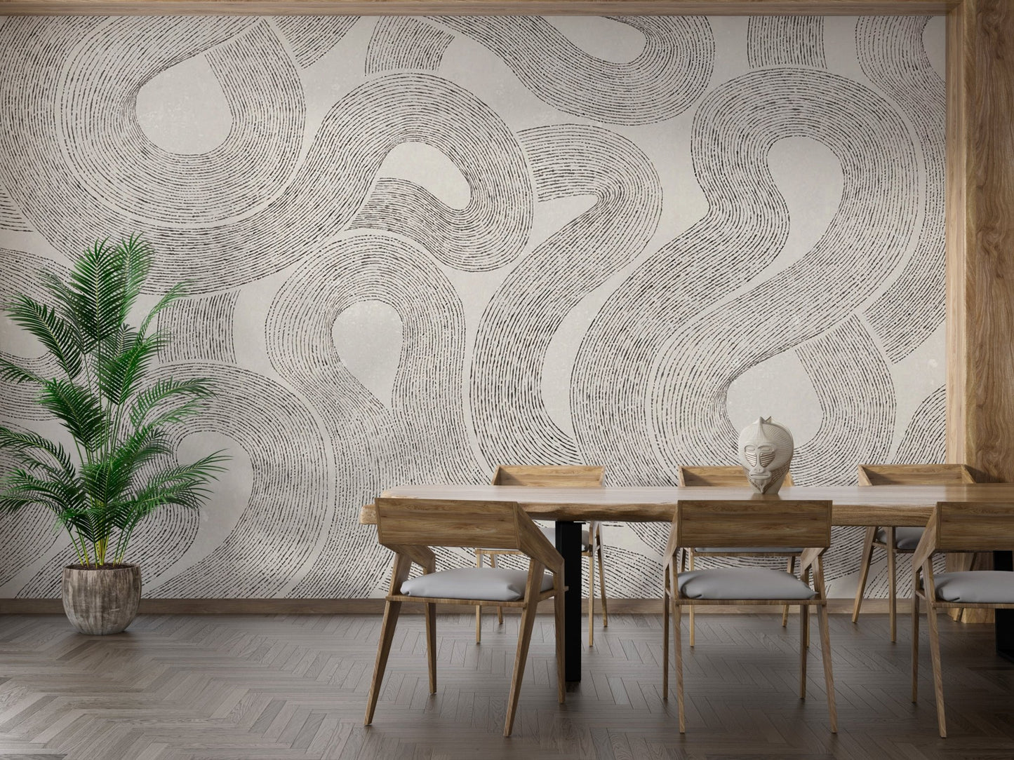 Modern Gray Zen Wall Mural - Wallanza