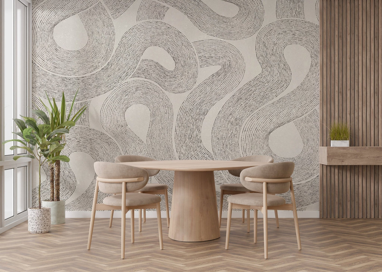 Modern Gray Zen Wall Mural - Wallanza