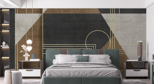 Grunge texture wallpaper with angular shapes and linear accents.