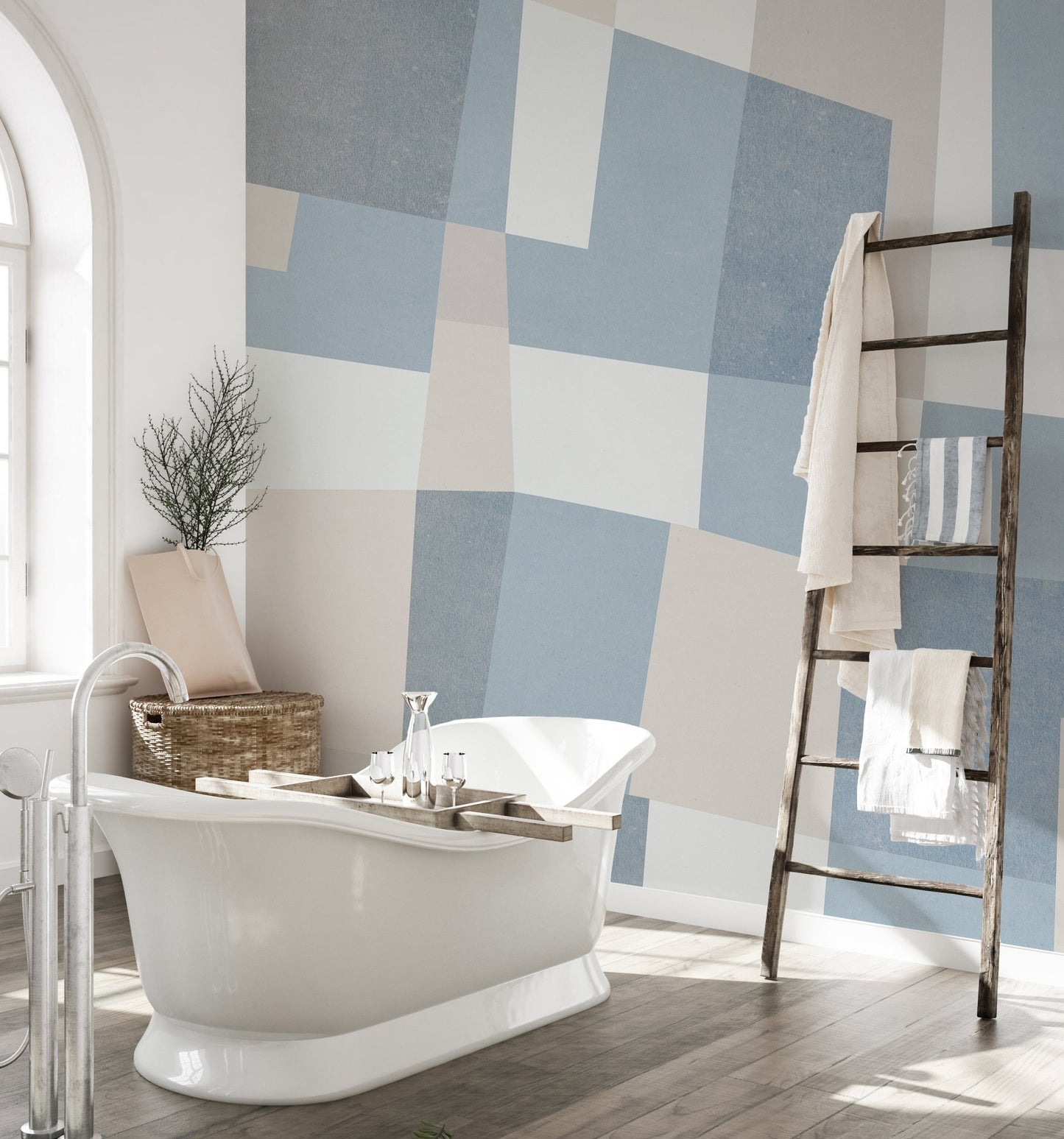 Abstract modern mosaic wallpaper mural
