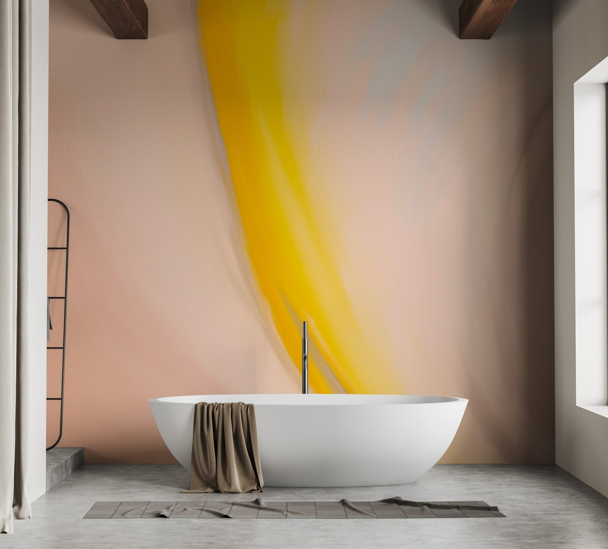Modern whirlwind chic wall mural design
