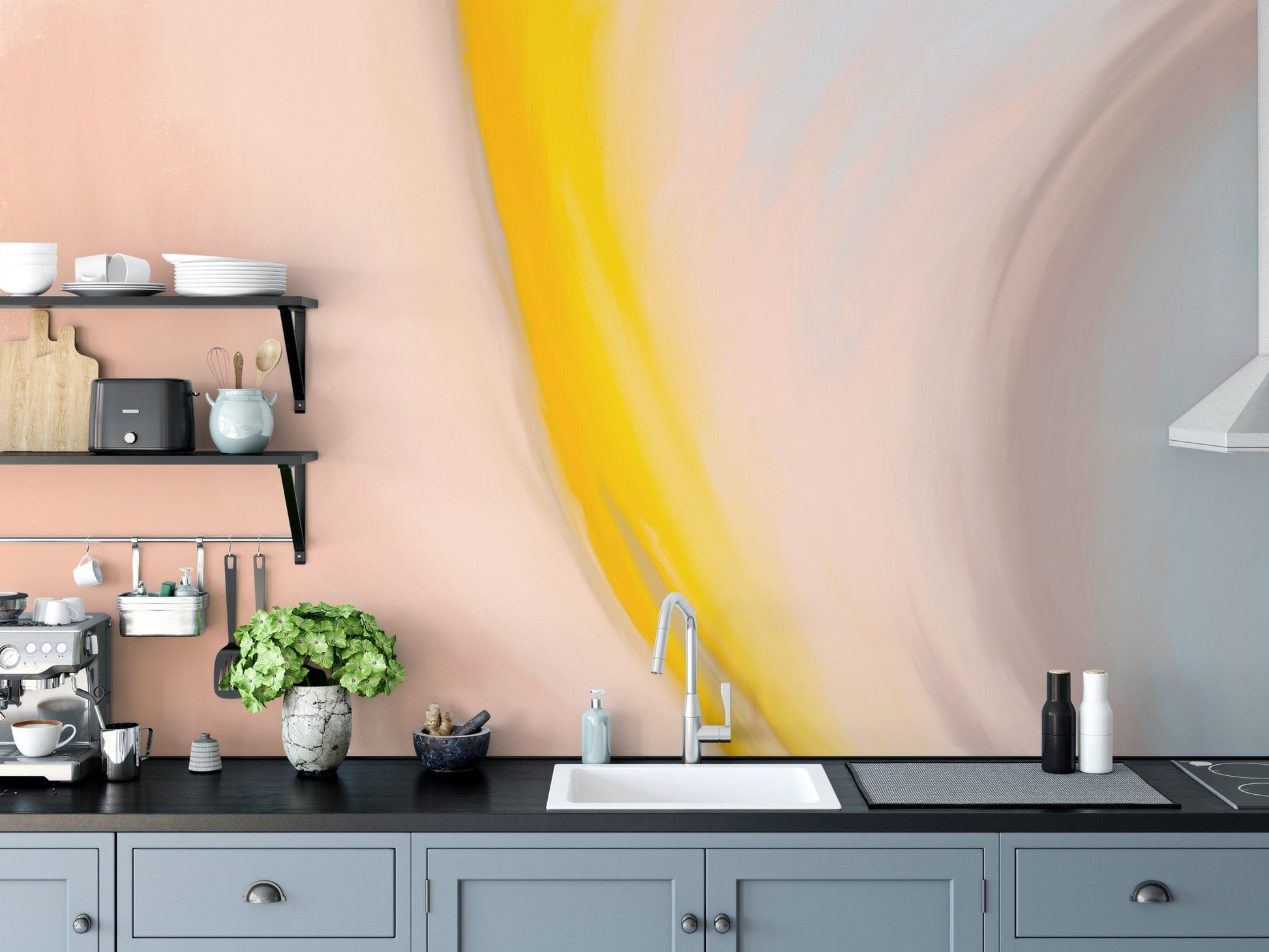 Sophisticated whirlwind mural for walls
