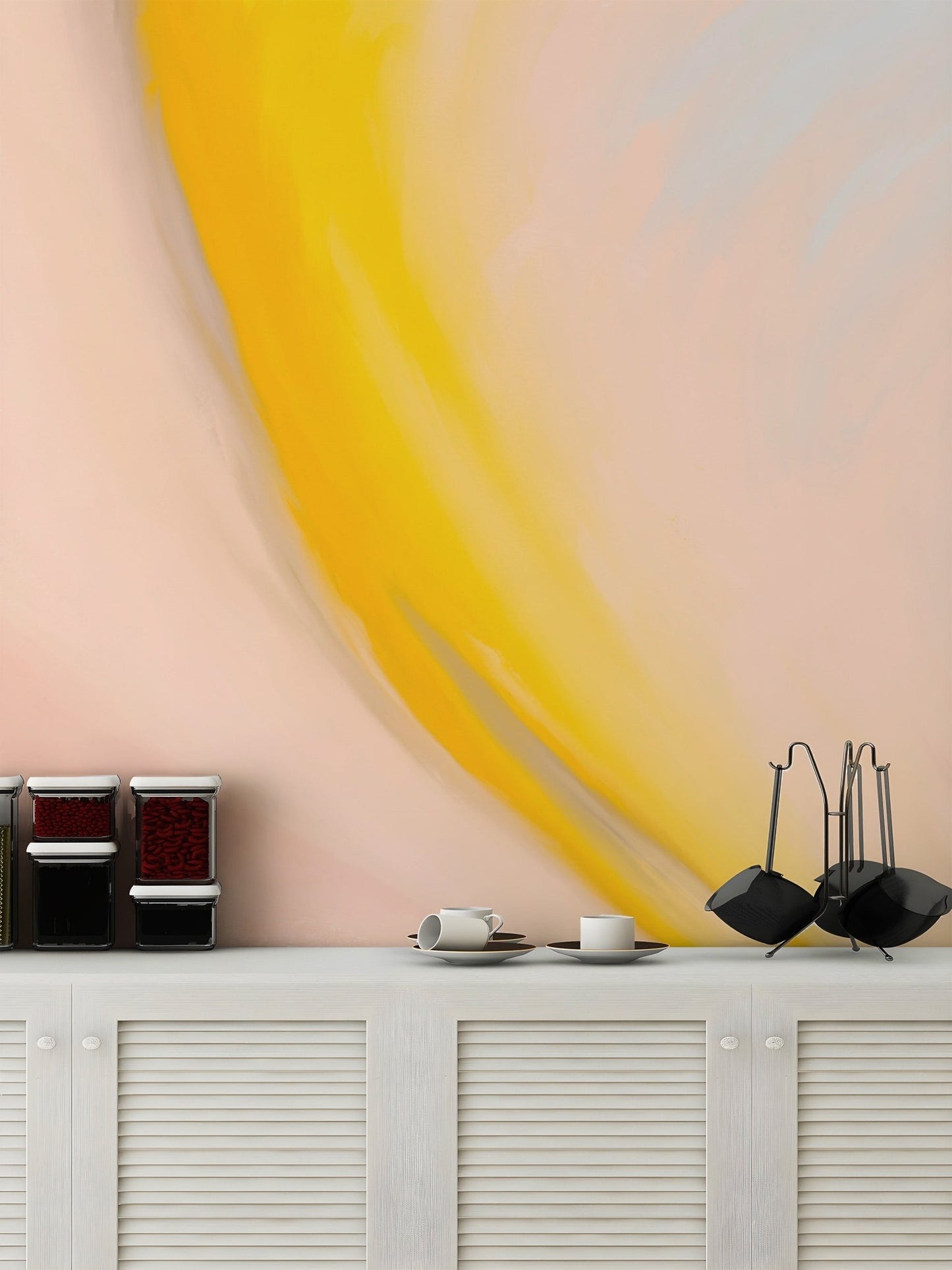 Chic abstract whirlwind wall mural for rooms
