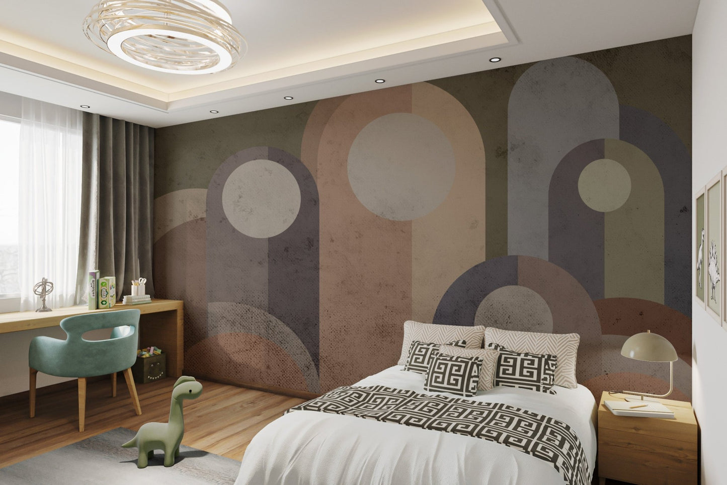 Artistic modernist abstract wallpaper for stylish walls